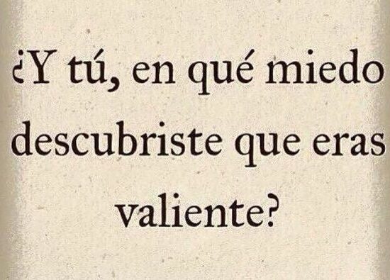 Las cosas se hacen con MIEDO y tan tan